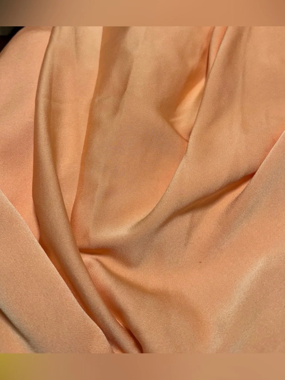Hot Miami Styles Peach Satin Full Circle Skirt Tulle Lined 182” Sweep S